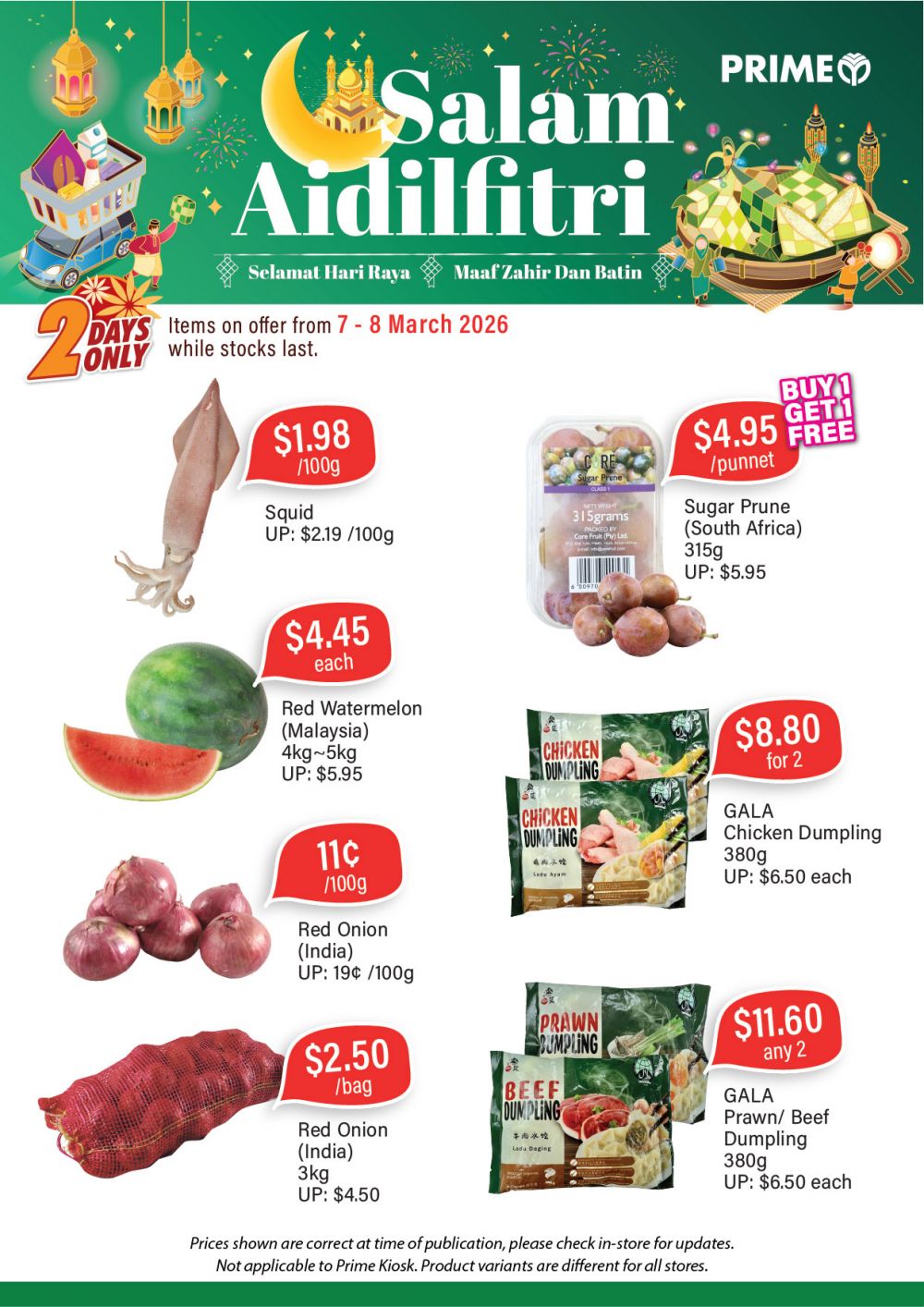 Prime Supermarket Raya Promotion: Salam Aidilfitri 2 Days Only Sale (7 - 8 March 2026) Prime Supermarket Raya Promotion: Salam Aidilfitri 2 Days Only Sale (7 - 8 March 2026)