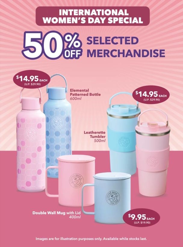 Coffee Bean Promo: 50% Off International Women's Day Merchandise (March 2026) Coffee Bean Promo: 50% Off International Women's Day Merchandise (March 2026)