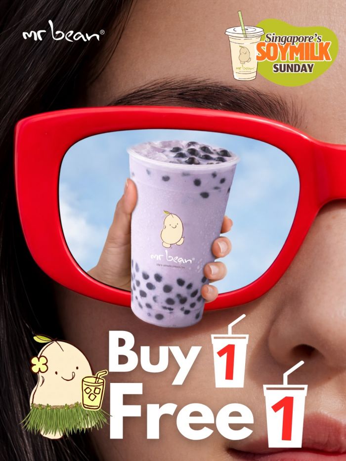 Mr Bean Soymilk Sunday: 1-for-1 All Soy Drinks Special (12 April 2026) Mr Bean Soymilk Sunday: 1-for-1 All Soy Drinks Special (12 April 2026)