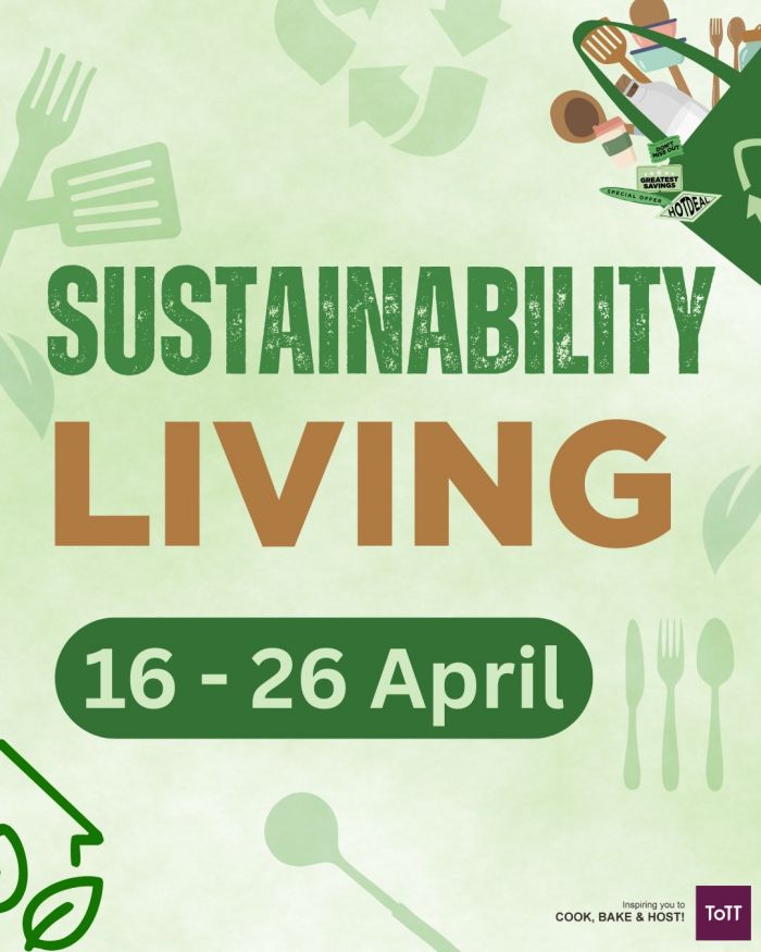 ToTT Sustainable Living Promotion: Up to 40% OFF Eco-Friendly Kitchenware & Essentials (16 - 26 April 2026) ToTT Sustainable Living Promotion: Up to 40% OFF Eco-Friendly Kitchenware & Essentials (16 - 26 April 2026)