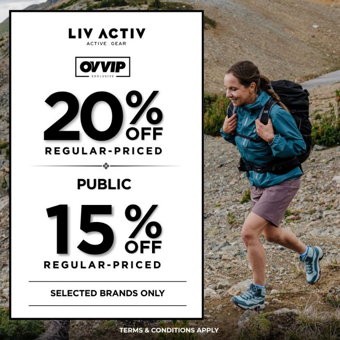 Liv Activ Premium Outdoor Gear Sale: Up to 20% OFF Selected Brands (April 2026) Liv Activ Premium Outdoor Gear Sale: Up to 20% OFF Selected Brands (April 2026)