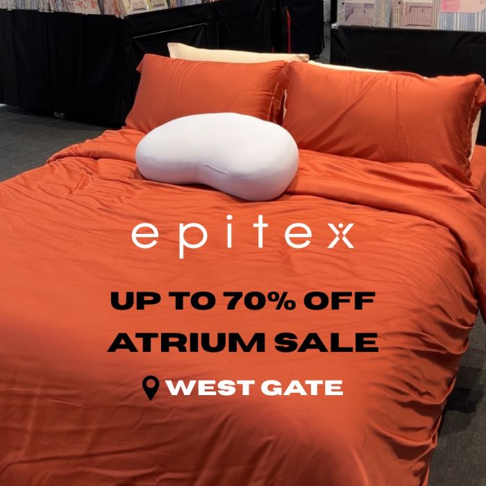 Epitex Atrium Sale at Westgate: Up to 70% OFF & Buy 1 Get 1 Free (Now till 26 April 2026) Epitex Atrium Sale at Westgate: Up to 70% OFF & Buy 1 Get 1 Free (Now till 26 April 2026)