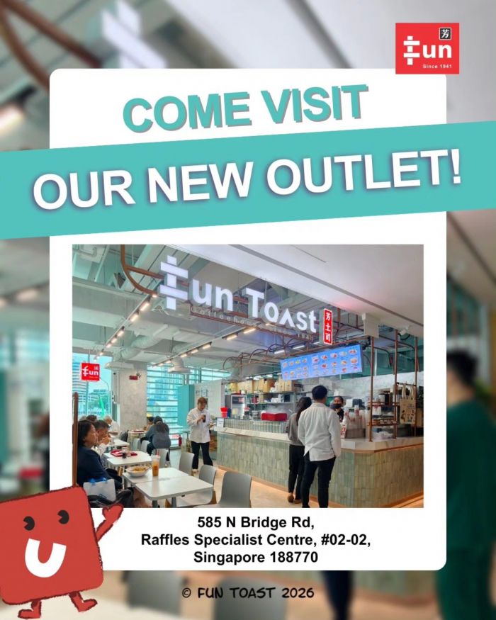 Fun Toast Opening Promotion: Raffles Specialist Centre - $2 Iced Drinks & $6 Fun Meals (Till 6 May 2026) Fun Toast Opening Promotion: Raffles Specialist Centre - $2 Iced Drinks & $6 Fun Meals (Till 6 May 2026)