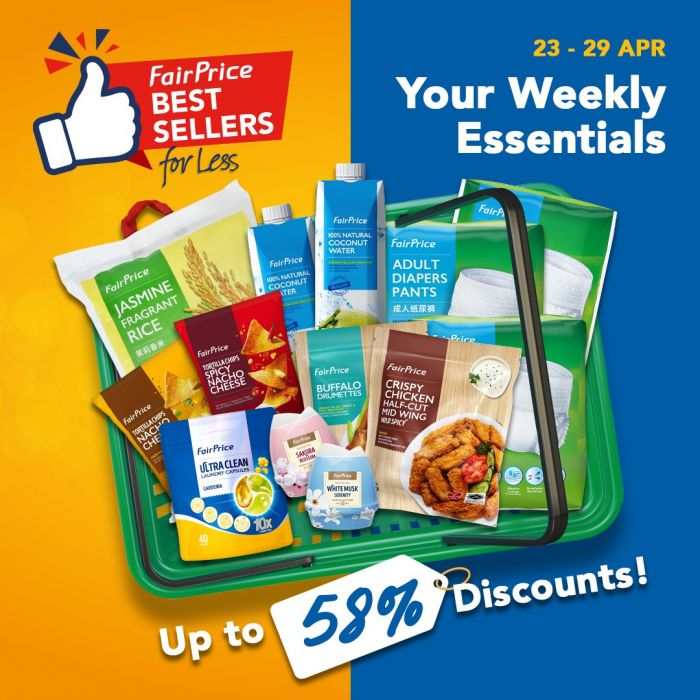 NTUC FairPrice Weekly Essentials Promotion: Up to 58% OFF Housebrand Jasmine Rice, Laundry Capsules & Grocery Best Sellers (Now - 29 April 2026) NTUC FairPrice Weekly Essentials Promotion: Up to 58% OFF Housebrand Jasmine Rice, Laundry Capsules & Grocery Best Sellers (Now - 29 April 2026)