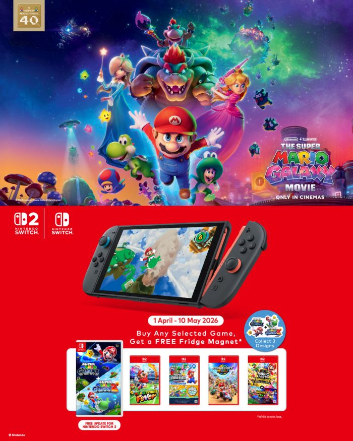 Toys R Us The Super Mario Galaxy Movie Promotion: FREE Super Mario Fridge Magnet (01 April - 10 May 2026) Toys R Us The Super Mario Galaxy Movie Promotion: FREE Super Mario Fridge Magnet (01 April - 10 May 2026)