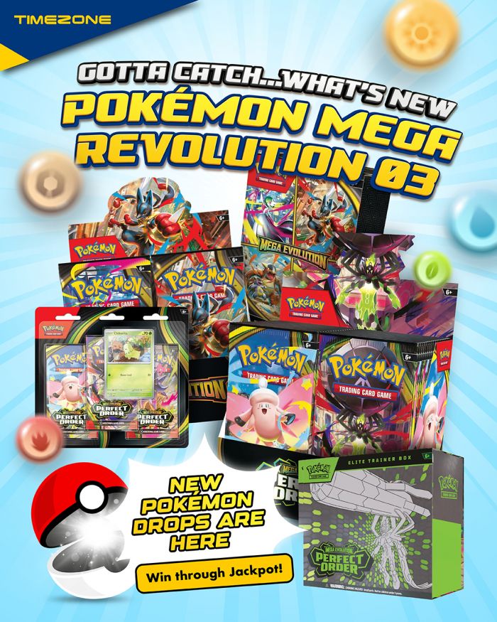 Timezone Pokémon Mega Revolution 03: Exclusive TCG Drops & Elite Trainer Box Rewards (April 2026) Timezone Pokémon Mega Revolution 03: Exclusive TCG Drops & Elite Trainer Box Rewards (April 2026)