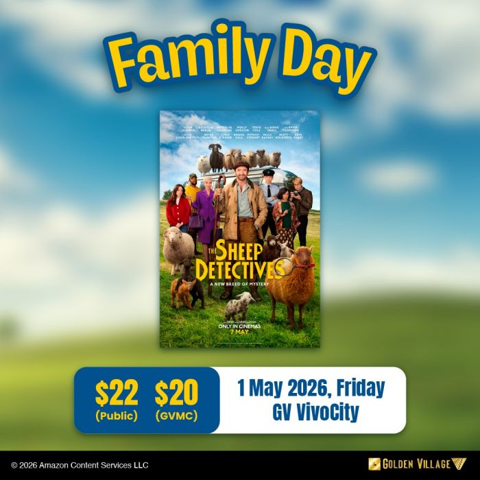 Golden Village Promotion: The Sheep Detectives Family Day - Free Goodie Bag (1 May 2026) Golden Village Promotion: The Sheep Detectives Family Day - Free Goodie Bag (1 May 2026)