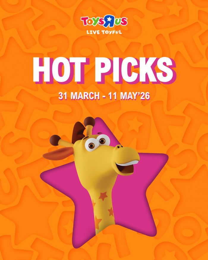 Toys"R"Us APRIL HOT PICKS: Kids' Toys & Games Up to 50% OFF Promotion (31 March - 11 May 2026) Toys"R"Us APRIL HOT PICKS: Kids' Toys & Games Up to 50% OFF Promotion (31 March - 11 May 2026)