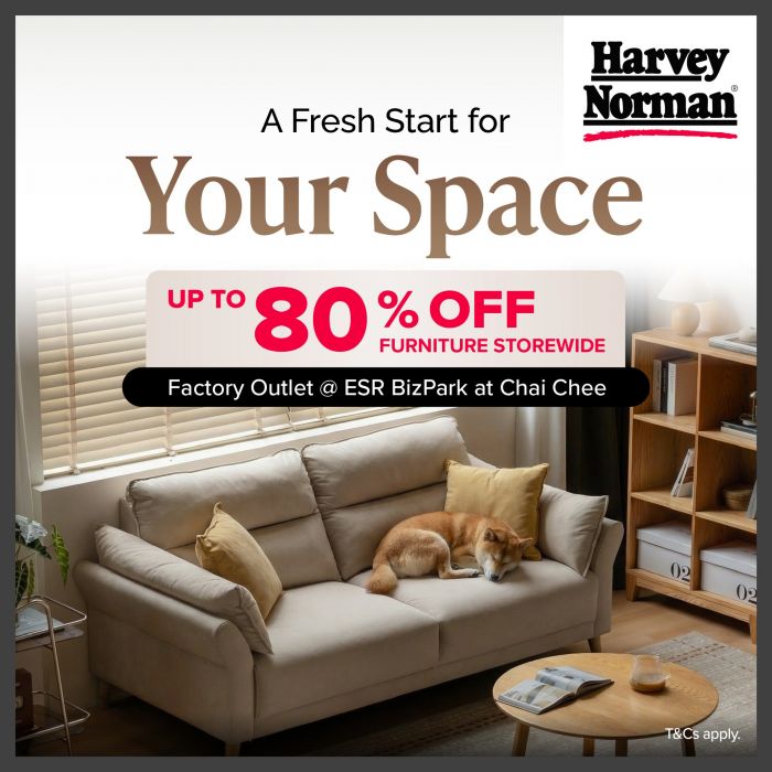 Harvey Norman Furniture Factory Outlet Sale: Up to 80% OFF Storewide (April 2026) Harvey Norman Furniture Factory Outlet Sale: Up to 80% OFF Storewide (April 2026)