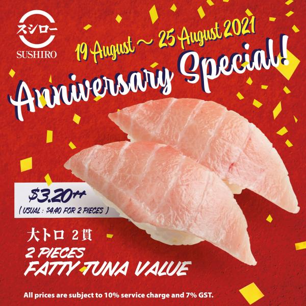 Sushiro Anniversary Promotion (19 Aug 2021 - 25 Aug 2021) Sushiro Anniversary Promotion (19 Aug 2021 - 25 Aug 2021)