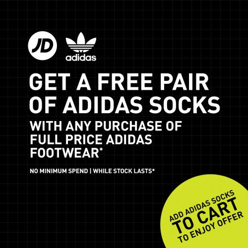 JD Sports FREE Adidas Socks Promotion JD Sports FREE Adidas Socks Promotion