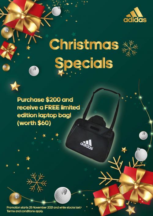 MST Golf Adidas Christmas Promotion FREE Laptop Bag MST Golf Adidas Christmas Promotion FREE Laptop Bag
