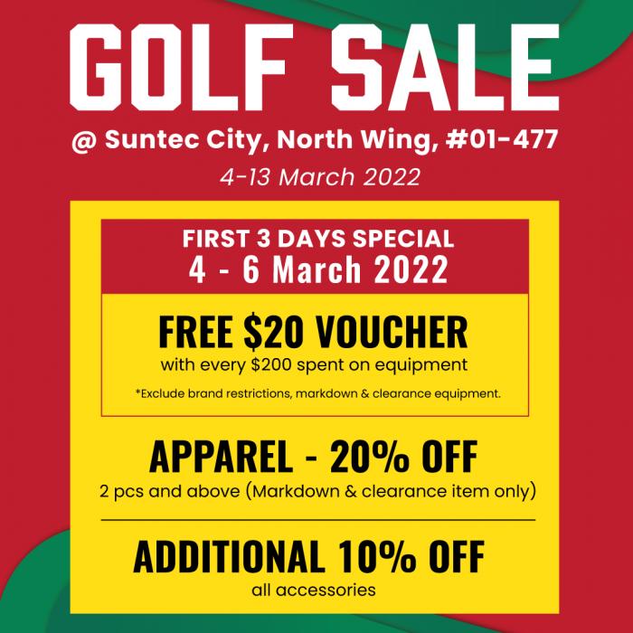 MST Golf Suntec City Golf Sale (4 Mar 2022 - 13 Mar 2022) MST Golf Suntec City Golf Sale (4 Mar 2022 - 13 Mar 2022)