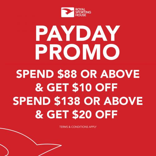 Royal Sporting House Payday Promotion (29 Mar 2022 - 31 Mar 2022) Royal Sporting House Payday Promotion (29 Mar 2022 - 31 Mar 2022)