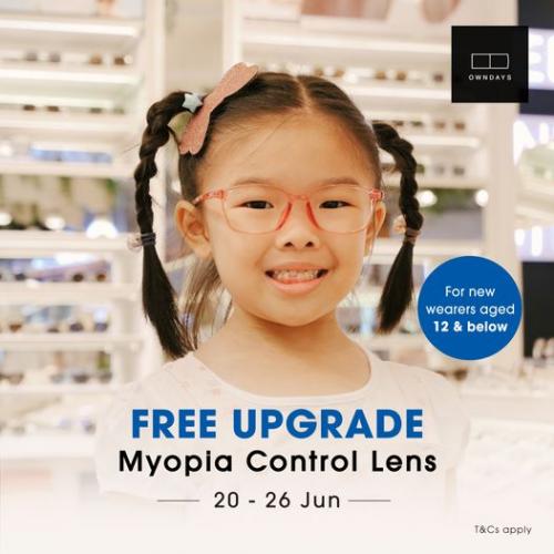 OWNDAYS FREE Upgrade Myopia Control Lens Promotion (20 Jun 2022 - 26 Jun 2022) OWNDAYS FREE Upgrade Myopia Control Lens Promotion (20 Jun 2022 - 26 Jun 2022)