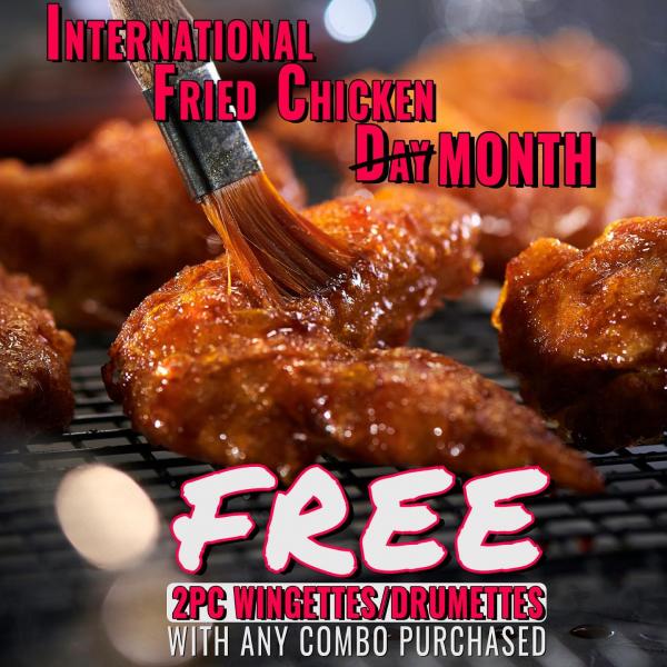 4Fingers International Fried Chicken Month Promotion FREE 2pc Wingettes/Drumettes 4Fingers International Fried Chicken Month Promotion FREE 2pc Wingettes/Drumettes