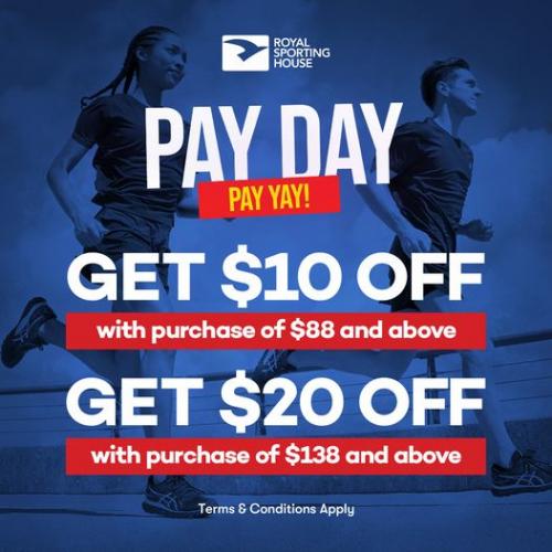 Royal Sporting House Pay Day Sale (1 Sep 2022 - 4 Sep 2022) Royal Sporting House Pay Day Sale (1 Sep 2022 - 4 Sep 2022)