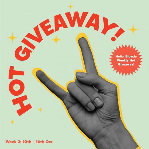 Hello Bicycle Weekly HOT GIVEAWAY Promotion (10 Oct 2022 - 16 Oct 2022) Hello Bicycle Weekly HOT GIVEAWAY Promotion (10 Oct 2022 - 16 Oct 2022)