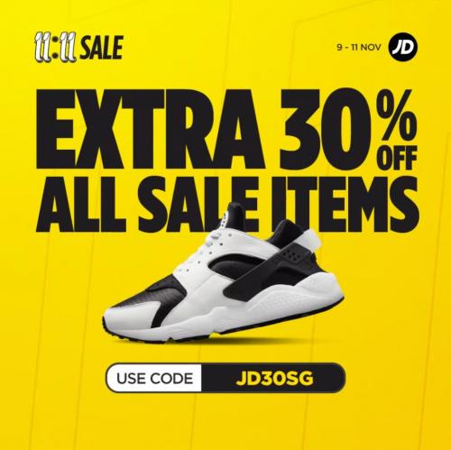 JD Sports 11.11 Sale Extra 30% OFF (9 Nov 2022 - 11 Nov 2022) JD Sports 11.11 Sale Extra 30% OFF (9 Nov 2022 - 11 Nov 2022)