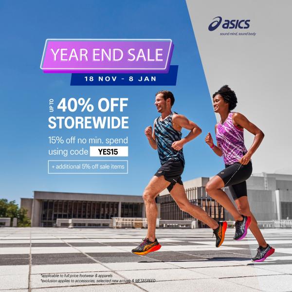 ASICS Year End Sale Up To 40% OFF (18 Nov 2022 - 8 Jan 2023) ASICS Year End Sale Up To 40% OFF (18 Nov 2022 - 8 Jan 2023)