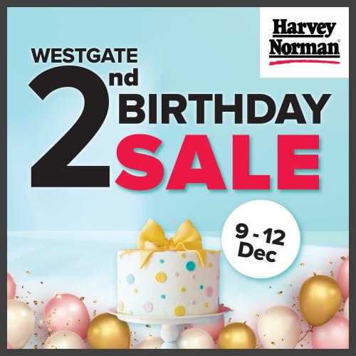 Harvey Norman Westgate 2nd Anniversary Birthday Sale (9 Dec 2022 - 12 Dec 2022) Harvey Norman Westgate 2nd Anniversary Birthday Sale (9 Dec 2022 - 12 Dec 2022)