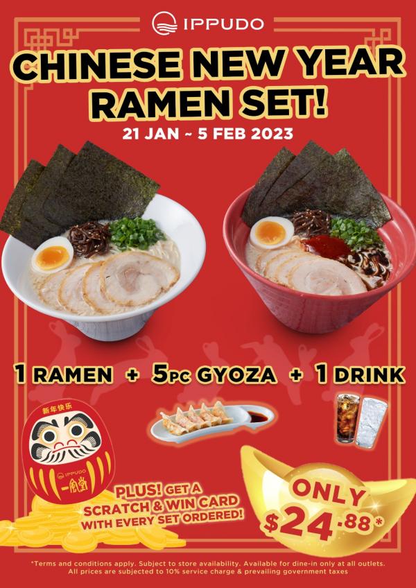 Ippudo Chinese New Year Ramen Set Promotion (21 Jan 2023 - 5 Feb 2023) Ippudo Chinese New Year Ramen Set Promotion (21 Jan 2023 - 5 Feb 2023)