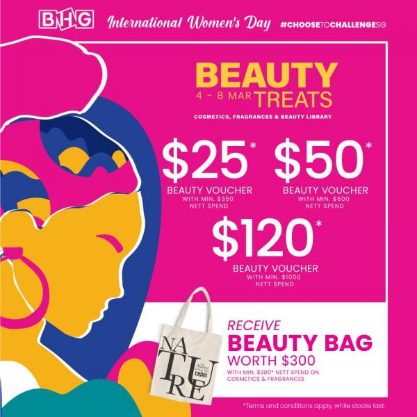 BHG Beauty Sale Free Voucher (4 Mar 2021 - 8 Mar 2021) BHG Beauty Sale Free Voucher (4 Mar 2021 - 8 Mar 2021)
