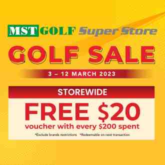 MST Golf Super Stores Golf Sale (3 Mar 2023 - 12 Mar 2023)