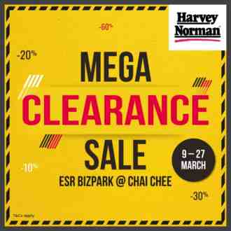 Harvey Norman Factory Outlet Mega Clearance Sale (9 March 2023 - 27 March 2023)