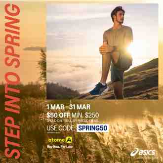 ASICS $50 OFF Promotion (1 Mar 2023 - 31 Mar 2023)