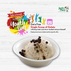 Jack's Place Happy Youth Day Promotion FREE Single Scoop Gelato (5 Jul 2019 - 11 Jul 2019)