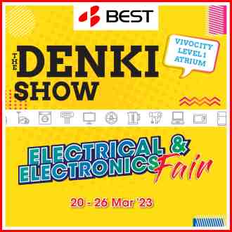 BEST Denki Electrical & Electronics Fair Sale at VivoCity (20 March 2023 - 26 March 2023)