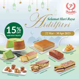 PrimaDéli 15% OFF Hari Raya Treats Promotion (22 Mar 2023 - 30 Apr 2023)