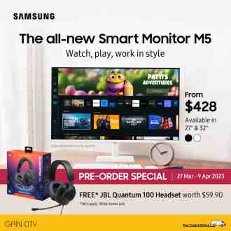 Gain City Samsung Smart Monitor M5 Pre-Order Promotion (valid until 9 Apr 2023)