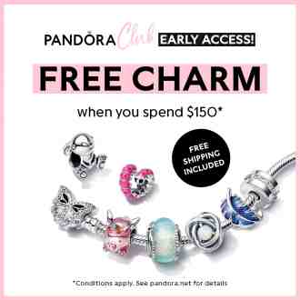 Pandora Club Members Early Access FREE Charm Promotion