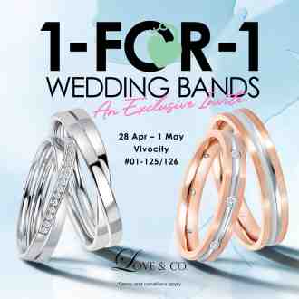 Love & Co VivoCity 1-For-1 Wedding Bands Sale (28 Apr 2023 - 1 May 2023)