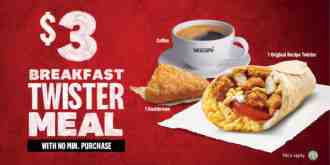 Trust Card KFC $3 Breakfast Twister Meal Promotion (1 May 2023 - 31 May 2023)