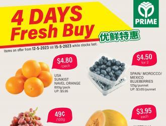 Prime Supermarket 4 Days Fresh Buy Promotion (12 May 2023 - 15 May 2023)
