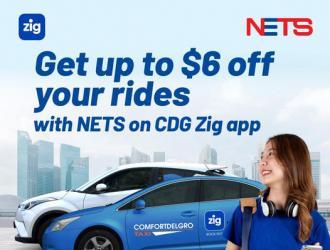 CDG Zig App Up To $6 Off Rides Promotion pay with NETS (15 May 2023 - 5 Jun 2023)