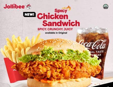 Jollibee GrabFood Spicy Chicken Sandwich FREE Jolly Spaghetti Promotion (18 May 2023 - 31 May 2023)