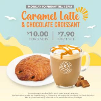 Coffee Bean Breakfast Caramel Latte & Chocolate Croissant Promotion