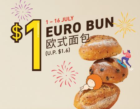BreadTalk $1 Euro Bun Promotion (1 Jul 2023 - 16 Jul 2023)