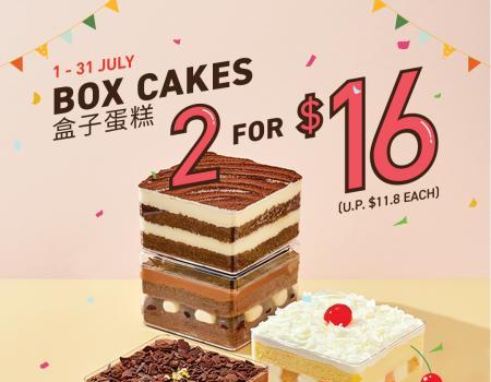 BreadTalk Box Cakes 2 for $16 Promotion (1 Jul 2023 - 31 Jul 2023)