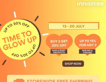 INNISFREE Online Glow Up Promotion (13 Jul 2023 - 20 Jul 2023)