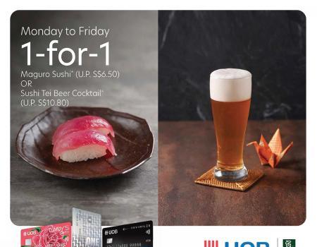 Sushi Tei UOB Cards 1-For-1 Maguro Sushi Promotion (valid until 30 Jun 2024)