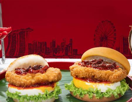 MOS Burger Bedok Mall National Day Promotion Sambal Klasik Chicken Rice Burger & Ondeh Ondeh Cake