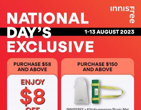 INNISFREE National Day Promotion (1 Aug 2023 - 13 Aug 2023)