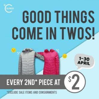 Coldwear Good Things Come In Twos Sale 2nd Item @ $2 (1 Apr 2021 - 30 Apr 2021)