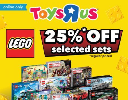 Toys R Us LEGO 25% OFF Promotion (11 August 2023 - 13 August 2023)