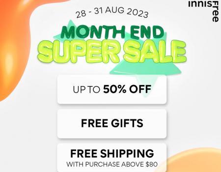 INNISFREE Month End Super Sale (28 Aug 2023 - 31 Aug 2023)